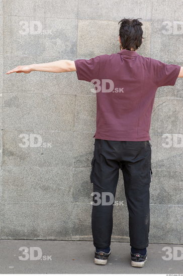 Whole Body Head Man T poses Casual Sports Slim Street photo references