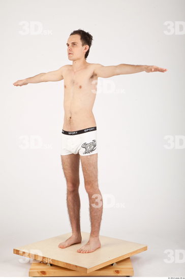 Whole Body Man Animation references T poses Underwear Sports Pants Slim Studio photo references