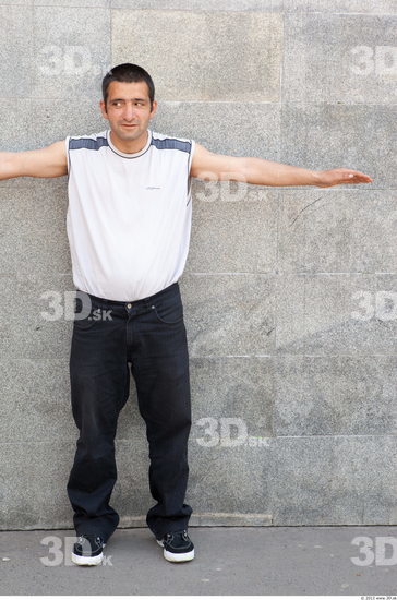 Whole Body Head Man T poses Casual Slim Street photo references