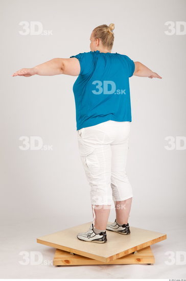 Whole Body Woman Animation references T poses Casual Overweight Studio photo references