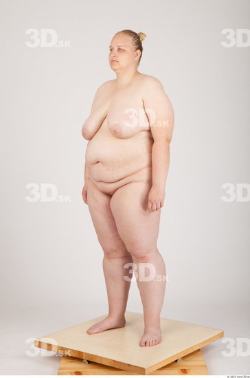 Whole Body Woman Animation references Nude Casual Overweight Studio photo references