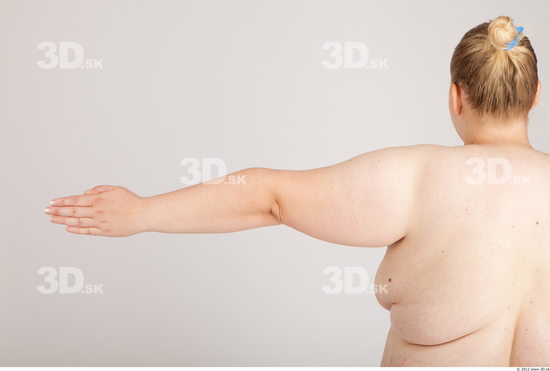 Arm Whole Body Woman Animation references Nude Casual Overweight Studio photo references