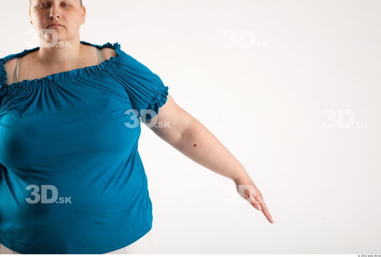 Arm Woman Animation references White Casual T shirt Overweight