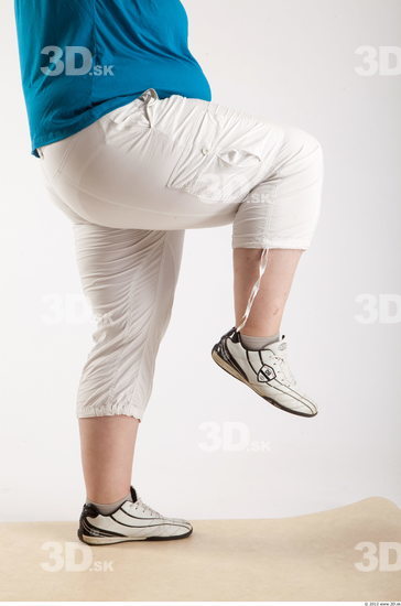 Leg Woman Other White Casual Shorts Overweight