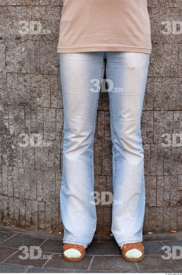 Leg Woman White Casual Jeans Average