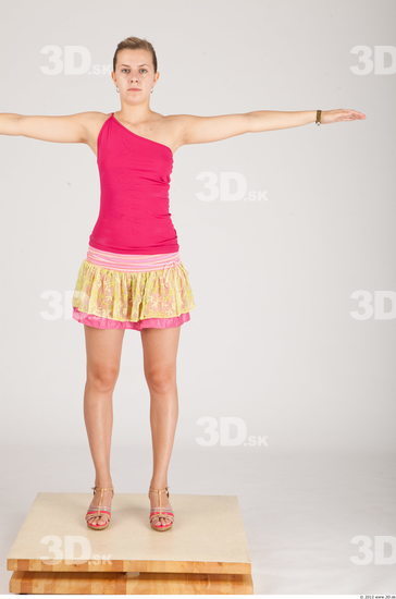 Whole Body Woman Animation references T poses Casual Formal Slim Studio photo references