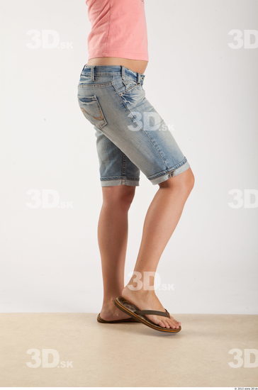 Leg Woman Animation references White Casual Shorts Slim