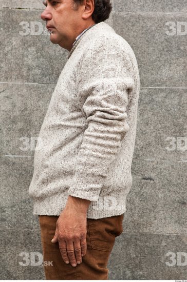 Arm Man White Casual Sweater Average