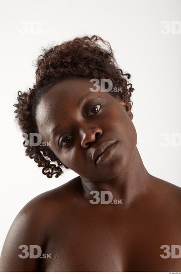 Head Woman Black Muscular Female Studio Poses