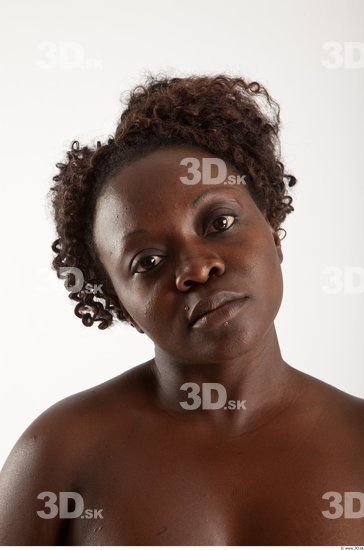 Head Woman Black Muscular Female Studio Poses