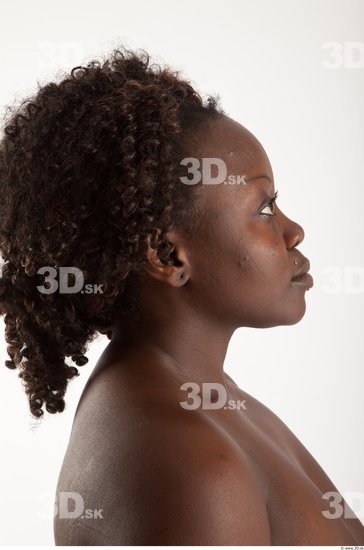 Head Woman Black Muscular Female Studio Poses