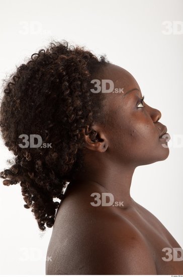 Head Woman Black Muscular Female Studio Poses