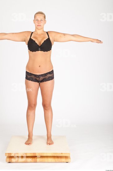 Whole Body Woman T poses Casual Underwear Average Studio photo references