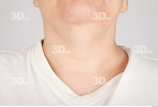 Neck Woman White Average Wrinkles