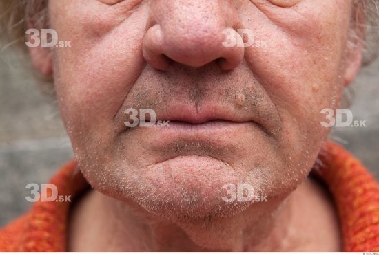 Mouth Man White Casual Average Wrinkles