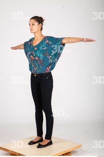 Whole Body Woman T poses Formal Slim Studio photo references