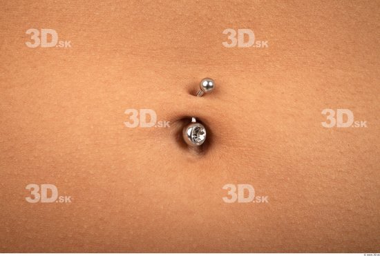 Belly Whole Body Woman Piercing Nude Formal Slim Studio photo references