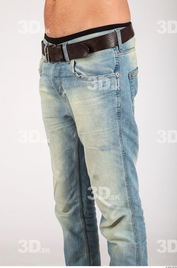 Thigh Whole Body Man Casual Jeans Athletic Studio photo references