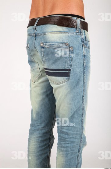 Thigh Whole Body Man Casual Jeans Athletic Studio photo references