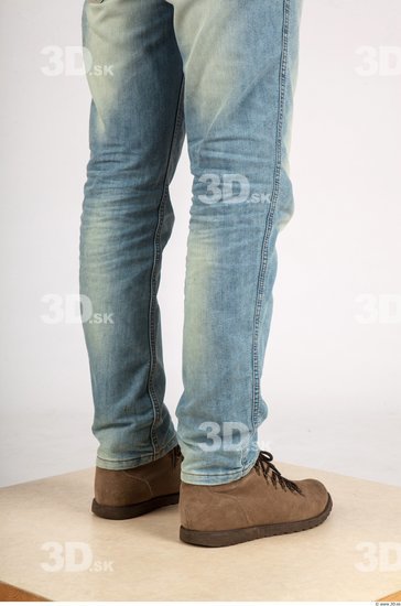 Calf Whole Body Man Casual Jeans Athletic Studio photo references