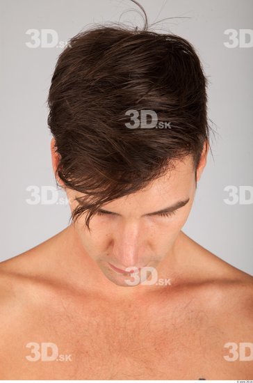 Whole Body Head Man Casual Athletic Studio photo references