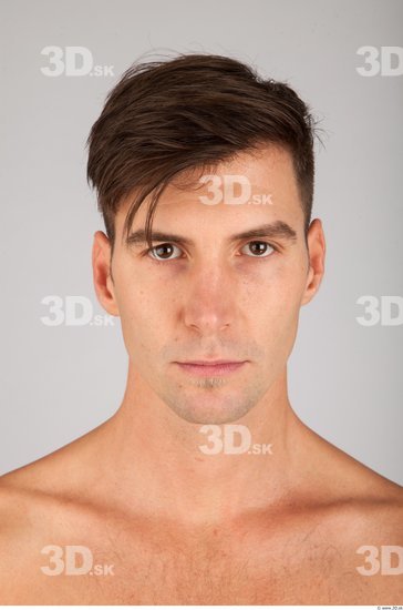 Whole Body Head Man Casual Athletic Studio photo references