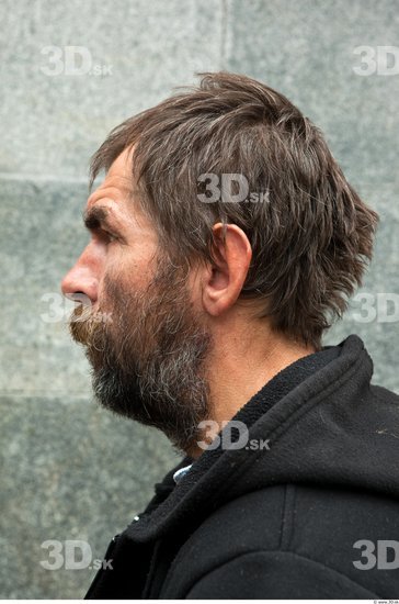 Head Man Casual Average Bearded Street photo references