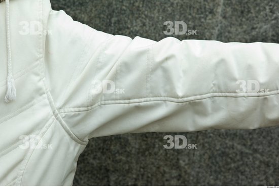 Arm Woman White Casual Coat Average