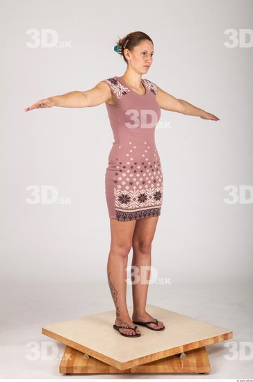 Whole Body Woman T poses Casual Average Studio photo references