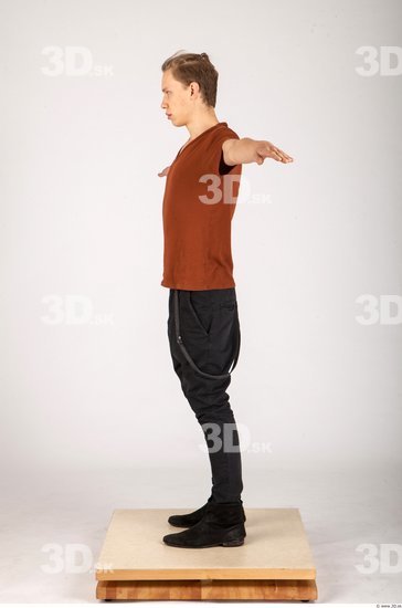 Whole Body Man T poses Casual Slim Studio photo references