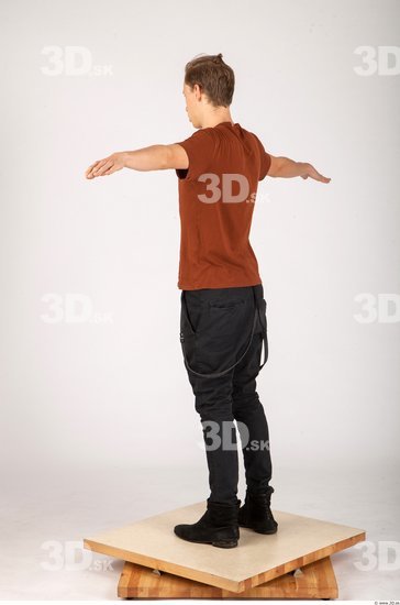 Whole Body Man T poses Casual Slim Studio photo references