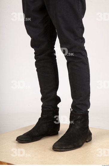 Calf Whole Body Man Casual Trousers Slim Studio photo references