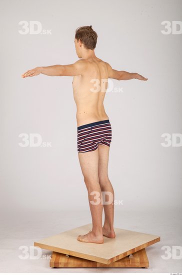 Whole Body Man T poses Casual Underwear Pants Slim Studio photo references