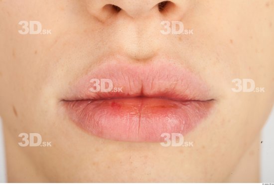 Mouth Whole Body Man Casual Slim Studio photo references