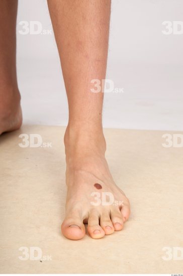 Foot Whole Body Man Nude Casual Slim Studio photo references