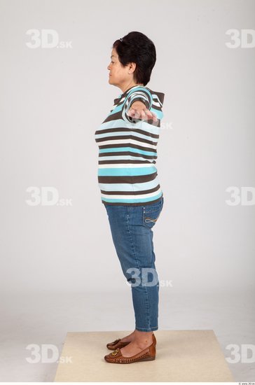 Whole Body Woman T poses Casual Average Studio photo references