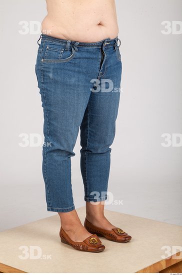 Leg Whole Body Woman Casual Jeans Average Studio photo references