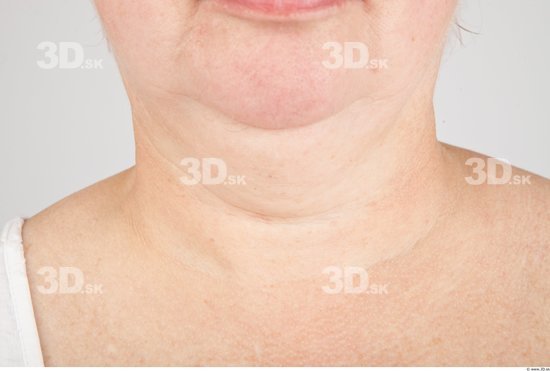 Neck Woman White Average Wrinkles