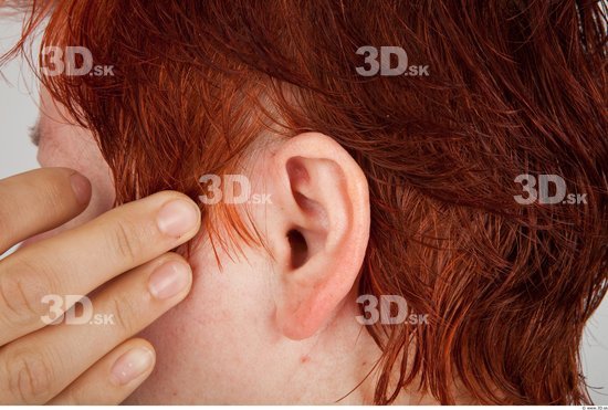 Ear Woman White Average Wrinkles