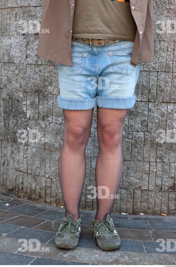 Leg Woman Casual Shorts Average Street photo references