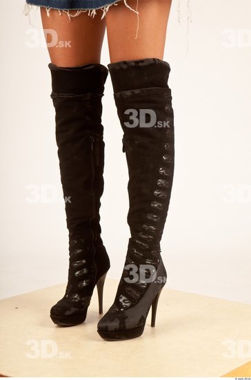 Calf Whole Body Woman Casual Boot Slim Studio photo references