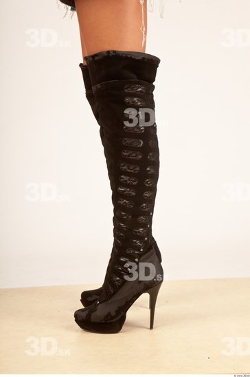 Calf Whole Body Woman Casual Boot Slim Studio photo references