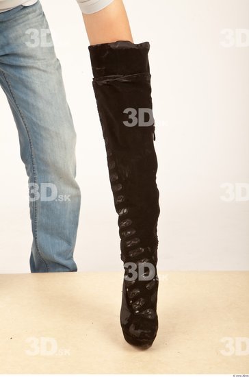 Whole Body Woman Casual Boot Slim Studio photo references