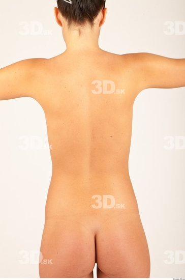 Whole Body Back Woman Nude Casual Slim Studio photo references