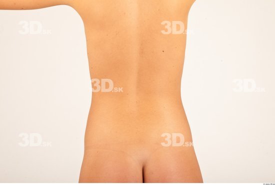 Whole Body Back Woman Nude Casual Slim Studio photo references