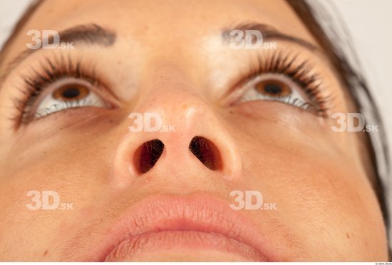 Nose Whole Body Woman Casual Slim Studio photo references