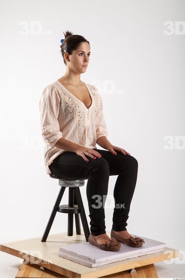 Whole Body Woman Artistic poses White Casual Slim