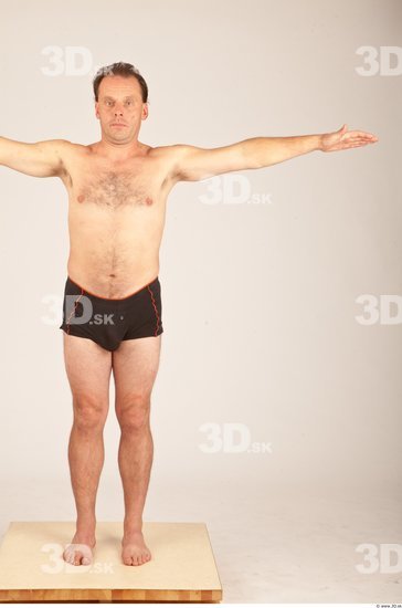 Whole Body Man T poses Casual Underwear Average Studio photo references