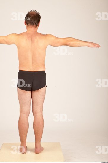 Whole Body Man T poses Casual Underwear Average Studio photo references