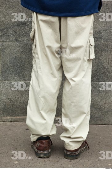 Leg Man White Casual Trousers Average